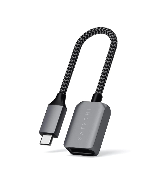Кабель-адаптер Satechi USB-C to USB 3.0. серый космос
