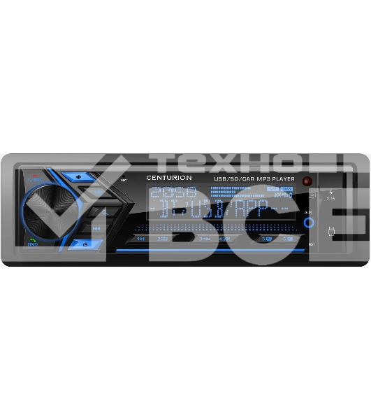 Автомагнитола Centurion MX-050, 1 DIN, Bluetooth, USB Type-A, AUX, пульт ДУ
