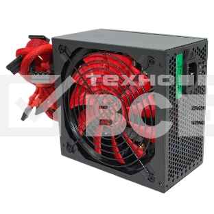 Блок питания Ginzzu PC500 (Red), 500Вт 80 PLUS, 140мм, черный (Red)