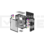 Компьютерный корпус Deepcool CC560 ARGB V2 без БП, боковое окно (закаленное стекло), 3x120мм ARGB LED вентилятор спереди и 1x120мм ARGB LED вентилятор сзади, черный, ATX, фото5