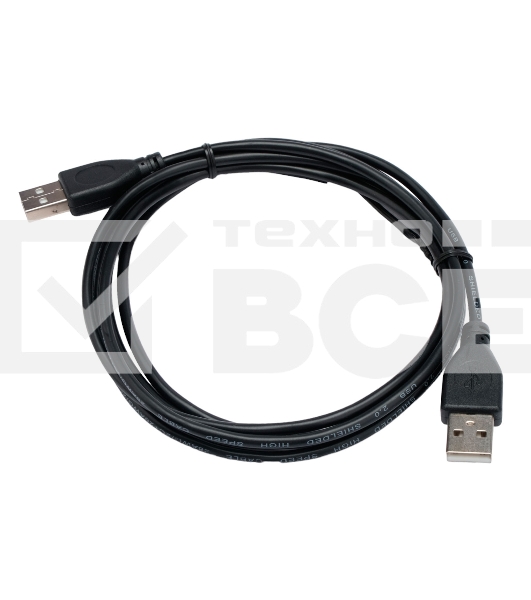 Кабель USB2.0 Cablexpert CC-USB2-AMAM-1.8M, AM/AM, экран, 28/26AWG, медь, Pro, 1.8м, черный, пакет