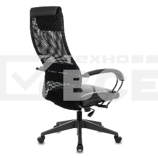 Кресло руководителя Бюрократ CH-608/BLACK TW-01 TW-11 черный, спинка сетка, искусст.кожа/ткань