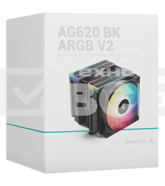 Кулер для процессора DEEPCOOL AG620 BK ARGB V2 черный 120мм алюминий+медь 1850rpm 29.4db 4-pin 260W 157мм