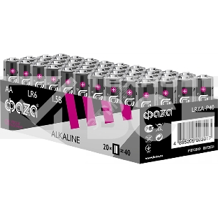Элемент питания LR 6 (AA) алкалиновая уп. 40 шт. ФАZА Alkaline Pack-40