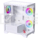 Компьютерный корпус Bloody BD-CC103F белый без БП mATX 7x120mm 1xUSB2.0 1xUSB3.0 audio bott PSU, фото 1