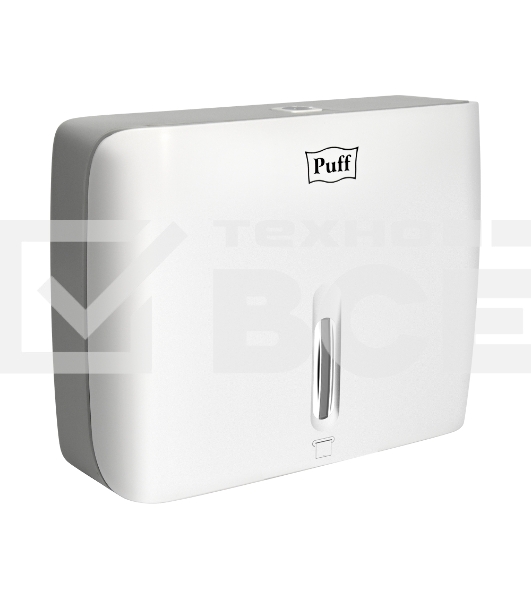 Диспенсер бумажных полотенец Puff-5145 белый, с замком, ABS-пластик