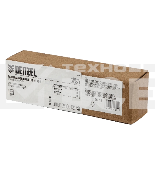 Нож шнека для грунта Denzel ER-250, диаметр 250мм, комплект 2 шт