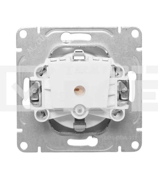 Механизм розетки EKF UP1-SOA-111 16А, с заземлением, со шторками, алюминий Эпика