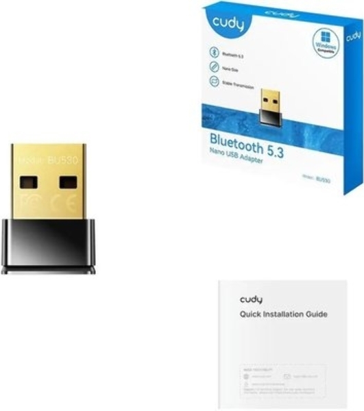 Адаптер беспроводной связи CUDY Bluetooth 5.3 Nano USB Adapter, Nano Size, USB 2.0, Windows 11/10/8.1/7 