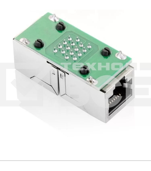 Модуль RJ-45 (F) <->RJ-45(F) ,FTP, проходной, ABS пластик, черный, кат. 5e VCOM <CT251S>