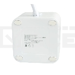 Сетевой фильтр Cablexpert Cube CUBE-3-U4-W-1.5, 3р, 10А, 4хUSB, 1.5м, ур.защиты 4+, белый, коробка, фото2