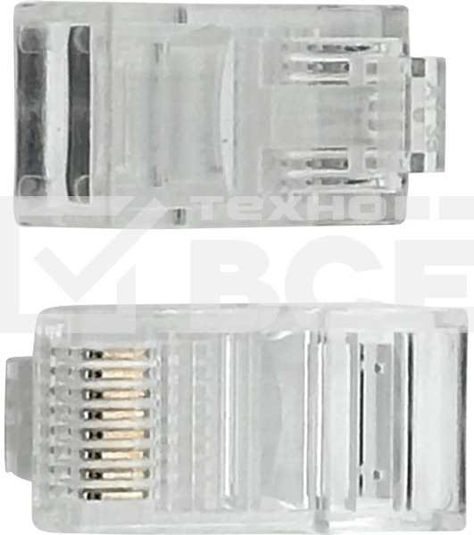 Коннектор Buro RJ45 прозрачный (упак.:20шт)