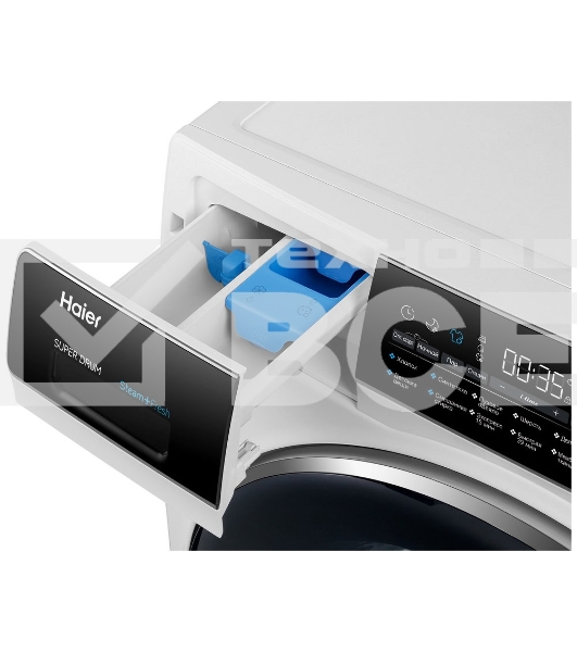 Стиральная машина Haier HW100-BP14986E белый, загрузка фронтальная, 10 кг, 1400 об/мин, класс: A+++