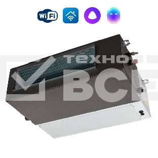 Блок внутренний сплит-системы канального типа Ballu BLC_D/in-24HN1_21Y 24000 BTU, 70 м², 42 дБ, охлаждение, обогрев, осушение, серый