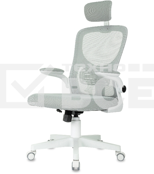 Кресло Бюрократ MC-W101-H светло-серый TW-02 TW-20 сетка/ткань, крестов. пластик, пластик белый