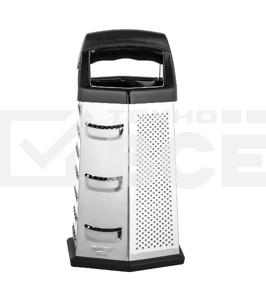 Терка LARA LR07-53 6 поверхностей, высота 23 см, нерж. сталь, нескользящее основание, ручка