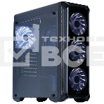 Компьютерный корпус Zalman i3 edge черный без БП ATX 3x120мм 2xUSB 2.0 1xUSB 3.0 audio bott PSU, фото 1