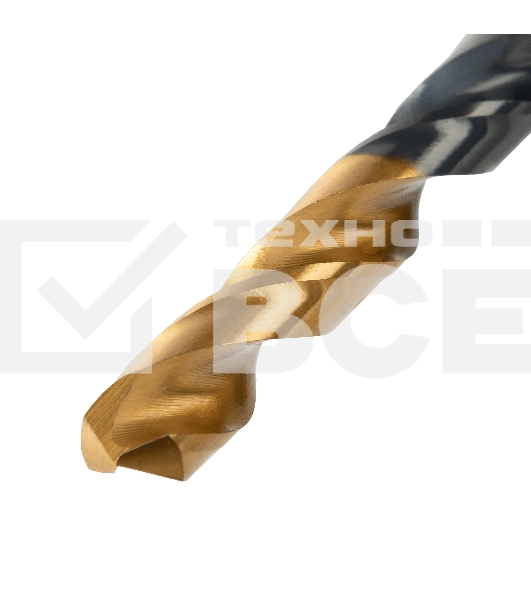 Сверло по металлу Denzel 8 мм, HSS-Tin, Golden Tip, 8 шт.