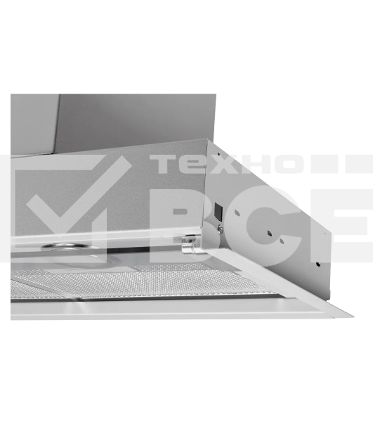 Вытяжка встраиваемая Kuppersberg Francesca 60, ширина 60 см, отвод/рециркуляция, 850 м3/час, электронное кнопочное управление, 3 скорости, светодиодное освещение 2х3,5 Вт, металлический жироулавливающий фильтр, 62 дБ, стальной