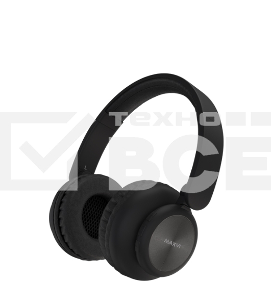 Беспроводные полноразмерные наушники Maxvi MHF-200BT черные, Bluetooth 5.3\300 мАч\микрофон
