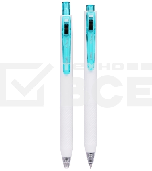 Ручка гелевая Deli EG22-GN белый/зеленый, d=0.5мм, зеленые чернила