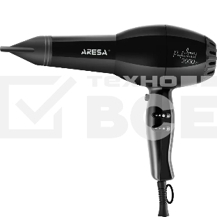 Фен Aresa AR-3229 черный, 2000 Вт, ионизация