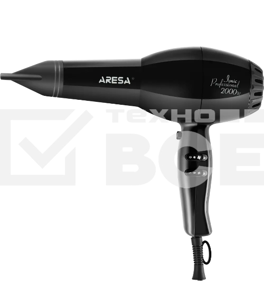 Фен Aresa AR-3229 черный, 2000 Вт, ионизация