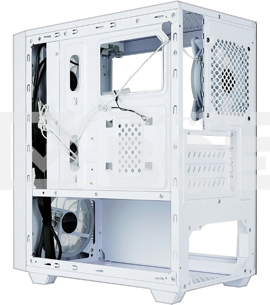 Компьютерный корпус Ginzzu CL660 mATX FAN 4*12FRGb передняя панель Решетка Белый