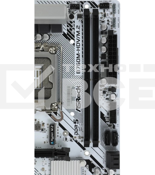 Материнская плата ASRock B760M-HDV/M.2, LGA 1700, Intel B760, 2xDDR5, 4xSATA, 2xM.2, 1xPCI-E 4.0 x16, 2xPCI-E x1, 1xDP, 1xHDMI, 1xVGA, 1x 2.5Gb LAN, 2xUSB-A 3.2 Gen 1, 3xUSB 2.0, 3x3.5 мм, 7.1, Micro-ATX