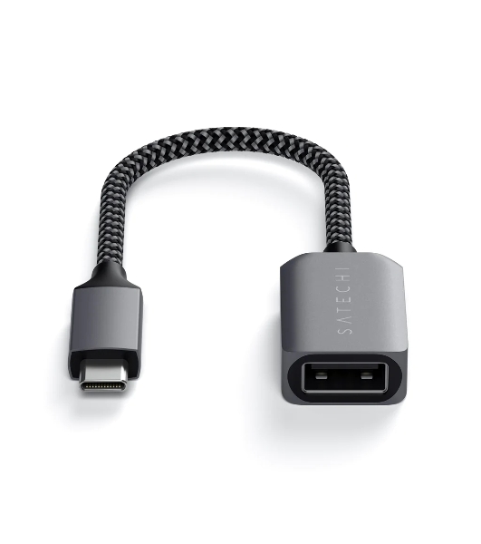 Кабель-адаптер Satechi USB-C to USB 3.0. серый космос