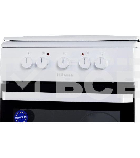Плита электрическая Hansa FCEW53000 белый, конфорок 4 шт, духовка 68 л, 50 см x 85 см x 60 см