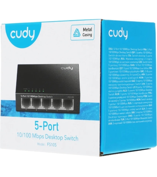 Коммутатор Cudy FS105, 5×100 Мбит/с