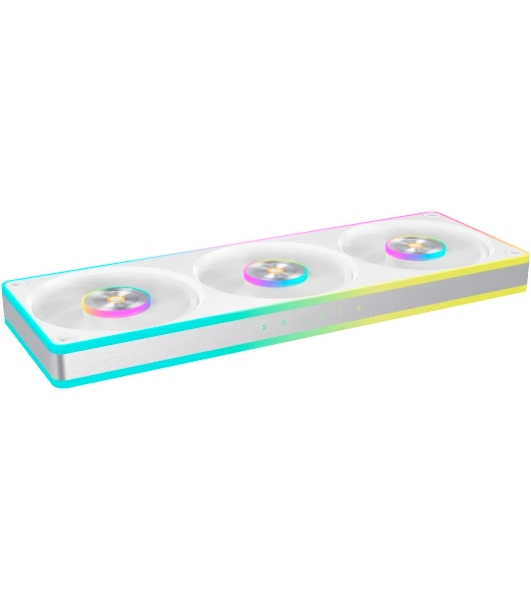 Вентилятор для корпуса Ocypus Sigma F36 WH ARGB, 3x120x120x25mm, 4-PIN PWM, 500-2200 RPM, 36 DBA MAX, FLUID DYNAMIC BEARING