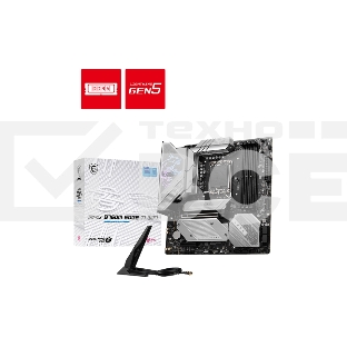 Материнская плата MSI MPG B760M EDGE TI WIFI, LGA 1700, Intel B760, 4xDDR5, 3xM.2, 6xSATA, 3xUSB 3.2 Gen 2, 4xUSB 2.0, 1xUSB Type-C, 1xHDMI, 1xDP, 1xLAN 2.5 Гбит/с, 7.1, Micro-ATX