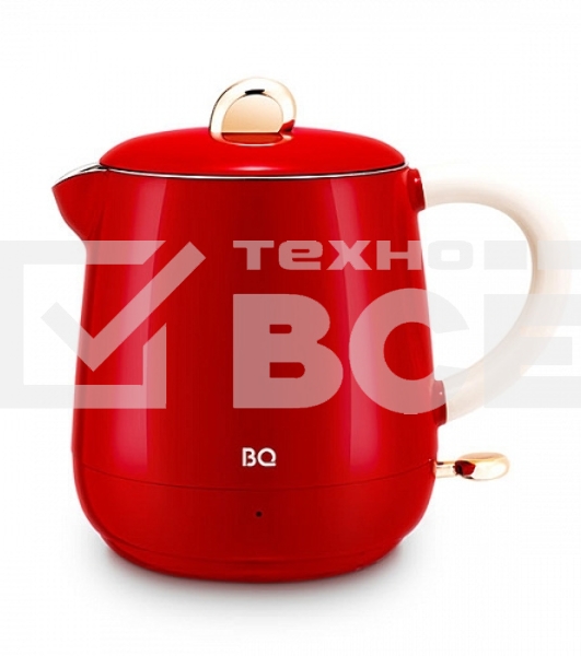 Чайник BQ KT1717P Red. Мощность:1000 Вт, Объем 0,6л