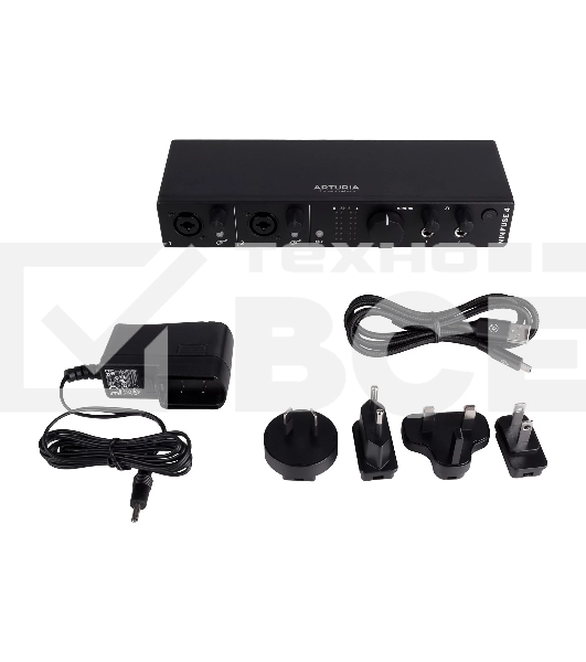 Аудиоинтерфейс USB Arturia MiniFuse 4 Black [800103] 24бит/192кГц, два комбинированных входа XLR-1/4 (микрофонный/линейный/инструментальный) +48 В, два входа 6,3 Jack, 4 выхода 6,3 Jack, 2 выхода для наушников, MIDI In/Out, 2x USB Hub