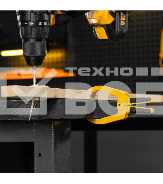 Струбцина клещеобразная Denzel удлиненная 50 х 80 мм двухкомпонентные рукоятки