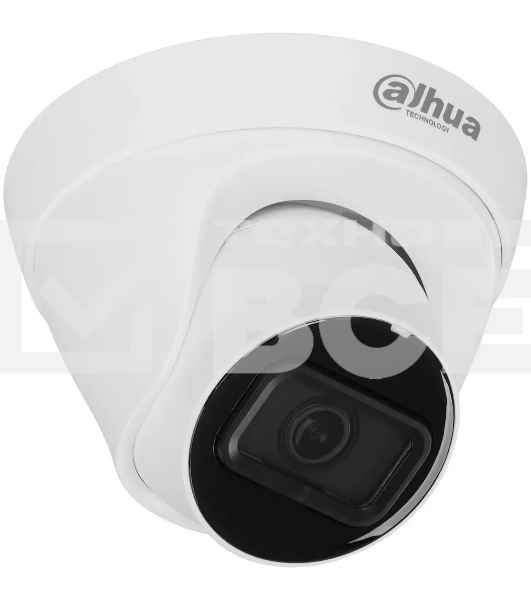 Уличная турельная IP-видеокамера Dahua DH-IPC-HDW1431T1P-0360B-S6 4Мп, 1/2.9” CMOS, объектив 3.6мм, ИК-подсветка до 30м, IP67, корпус: металл, пластик