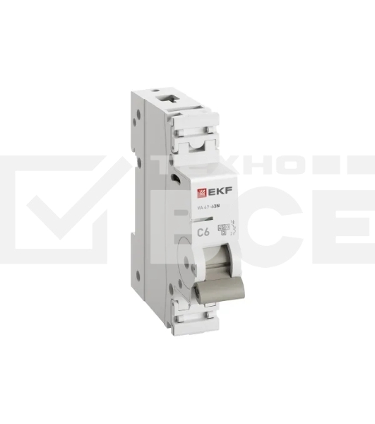 Выключатель автоматический 1п C 6А 4.5кА ВА 47-63N PROxima EKF M634106C