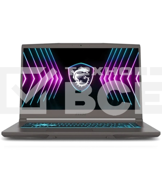 Ноутбук MSI Thin 15 B2RVE-3450XRU 15.6' IPS/Intel Core 5 210H/16Gb/SSD512Gb/NVIDIA RTX4050 6Gb/NoOS/серый/1.86kg