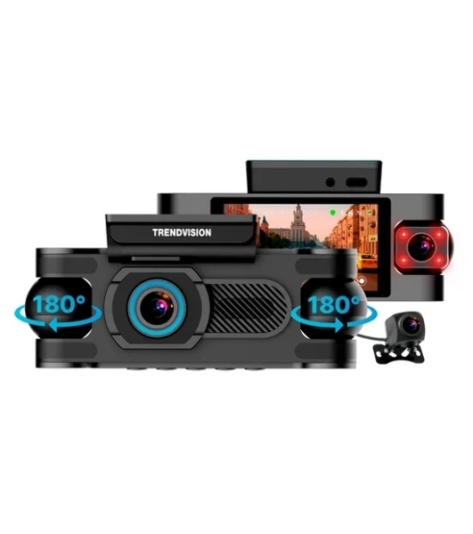 Видеорегистратор TrendVision Proof 360, 2560x1440, 3', с камерой заднего вида, GPS/ГЛОНАСС, Wi-Fi, G-сенсор