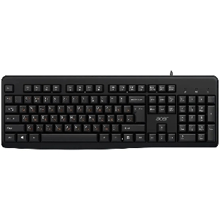 Клавиатура Acer OKW500 черный USB Multimedia (ZL.KBDEE.01T) кабель 1.8м