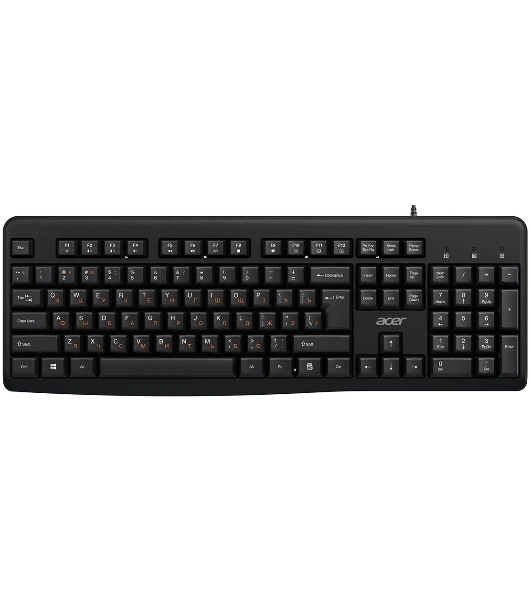 Клавиатура Acer OKW500 черный USB Multimedia (ZL.KBDEE.01T) кабель 1.8м
