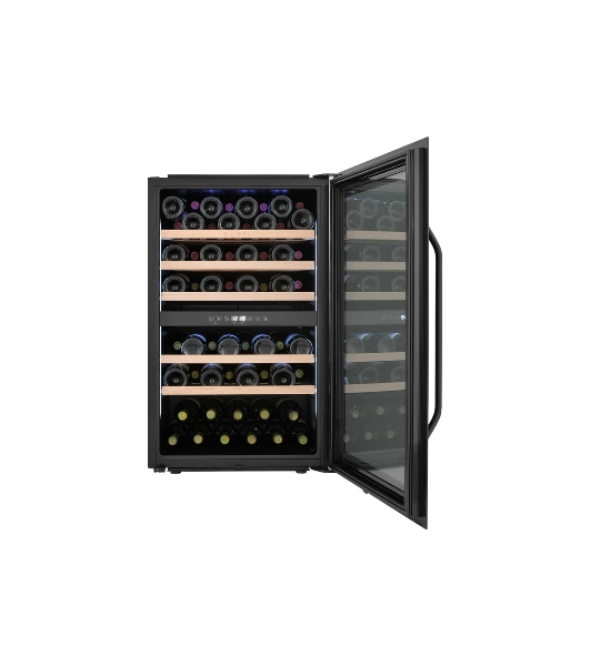 Винный шкаф встраиваемый ZÜGEL ZCWI570DB черный, 145 л, 2 отсека, 57 бут.