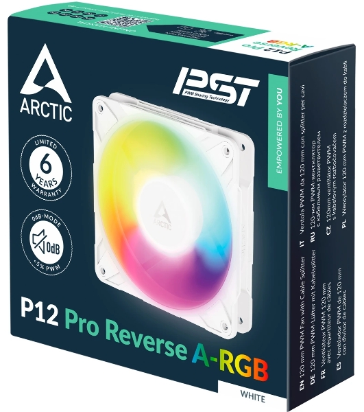 Вентилятор корпусной ARCTIC P12 Pro Reverse - A-RGB (White) retail арт. (ACFAN00325A)