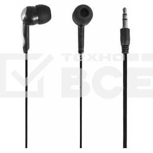 Наушники вкладыши Defender Basic-603 черный 3.5 mm jack 1 1м.
