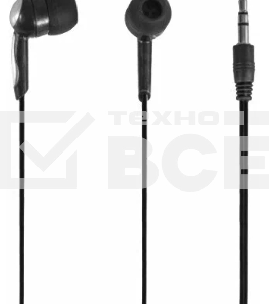 Наушники вкладыши Defender Basic-603 черный 3.5 mm jack 1 1м.