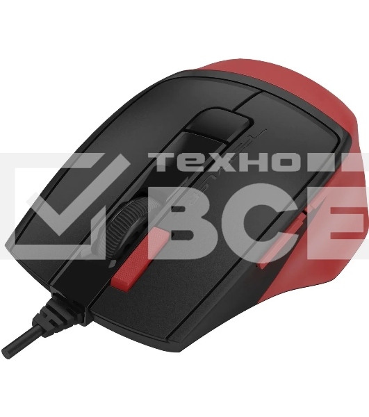 Мышь проводная A4Tech Fstyler FM45S Air красный/черный, 2400 dpi, USB, кнопки - 7
