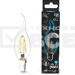 Лампа филам. Gauss Filament 5Вт цок.:E14 свеча 220B св.свеч.бел.нейт. (упак.:10шт) (104801205-D), фото 1