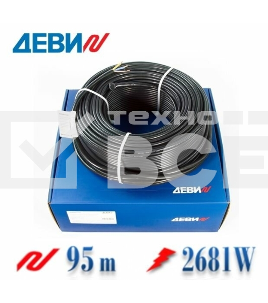 Кабель нагревательный для кровли и грунта ДЕВИ Snow-30T 2930 Вт 230 В 95 м